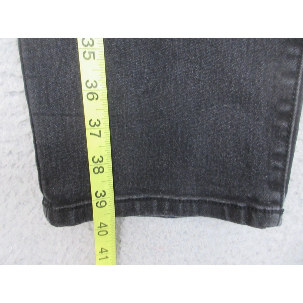 Bandolino Amy Straight Jeans Women 14 Black Charcoal Wash Mid Rise Stretch Denim - Picture 13 of 16